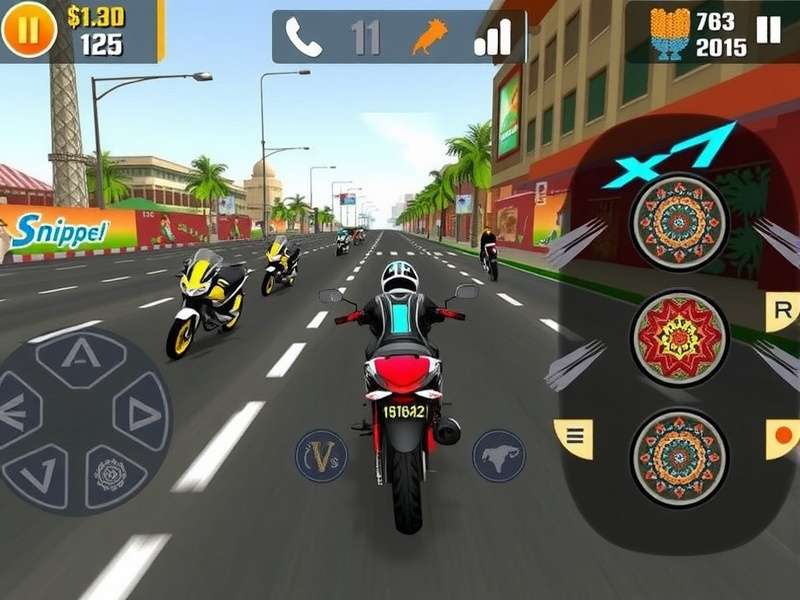 Quepem Quicksilver Racer vehicle customization screen showing traditional Indian patterns